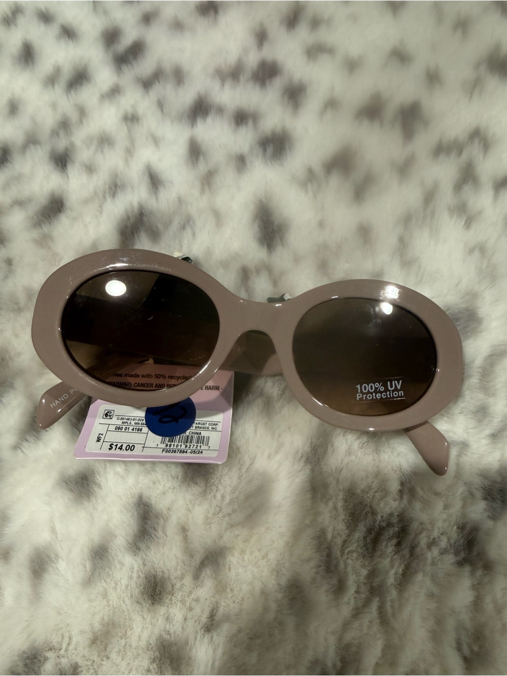 Round Taupe Sunglasses - UV Protection